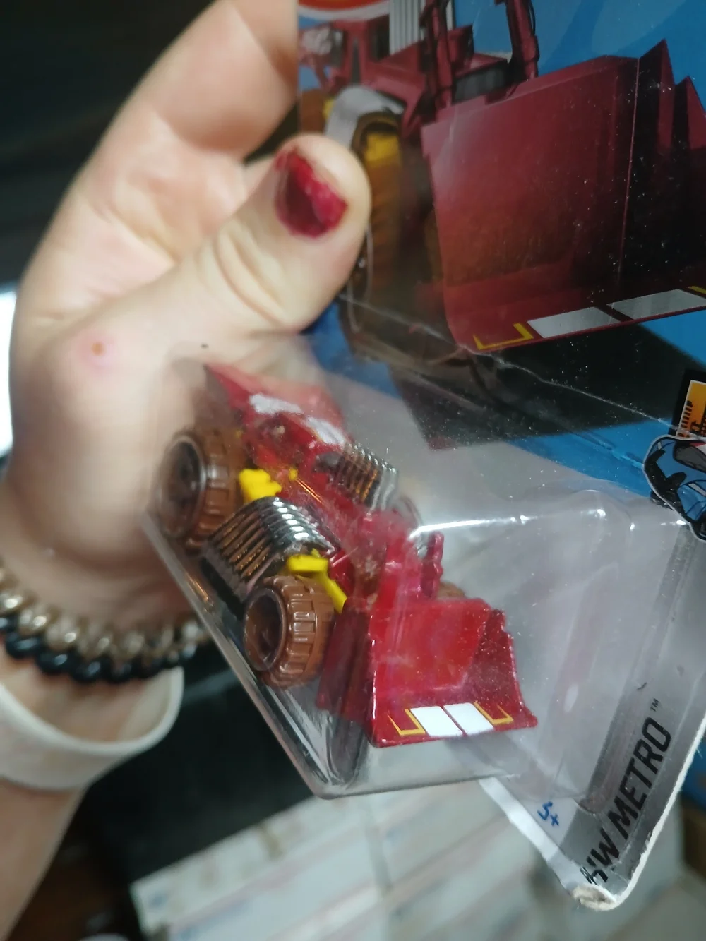 2024 Hot Wheels mainline Speed Dozer (Collector #147/250) in red from the HW Met